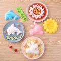 4 Pcs Kids Lunch Bento Mold DIY Mold Tool Cute 3D Cartoon Animal Sushi Maker Rice Kitchen Accessories