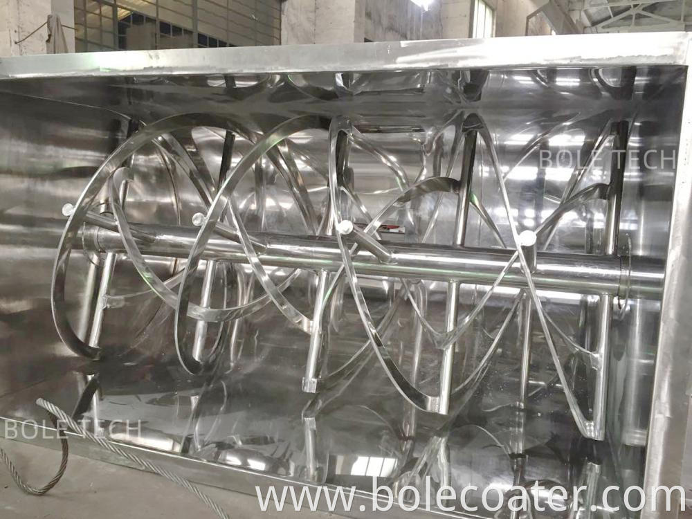 Chemical powder horizontal helical ribbon mixer machine exporters