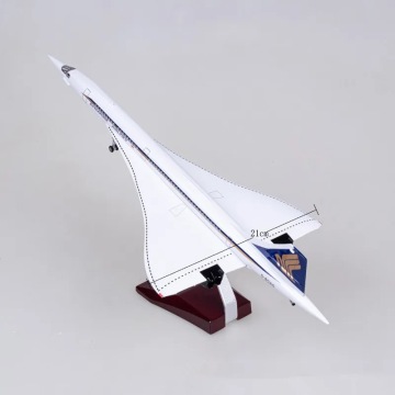 1/125 스케일 50cm 싱가포르 항공 콩코드 항공기 모델 랜딩 기어가있는 항공기 모델