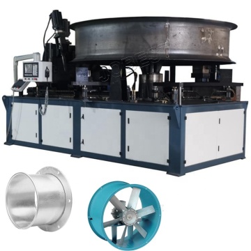 Automatic Hydraulic Punching Crimping Bell Mouth Flanging Machine for Axial Flow Negative Pressure Fan Vibrating Screen Cylinder
