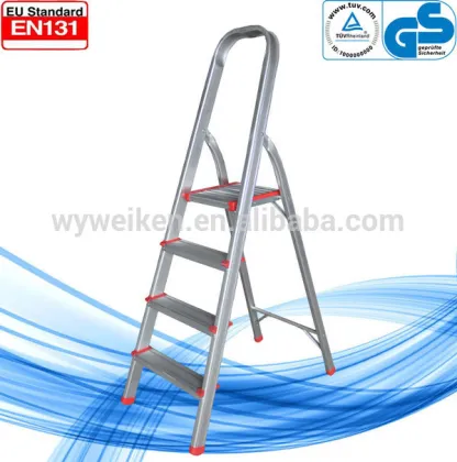 WK-AL204 folding household ladde,aluminum household ladder, steps household ladder