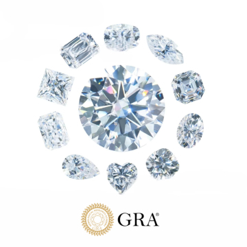Wholesale White Moissanite 6.5mm EX Cutting GRA VVS Loose Diamond Stone