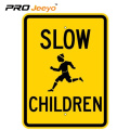 please slow down reflective kids safety aluminum sign