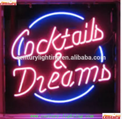 cocktails & dreams neon sign