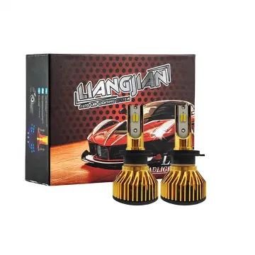 Liangjian Dual Color 3000K Yellow White Golden H4 CSP LED Car Headlight Bulb 20000lm 24w