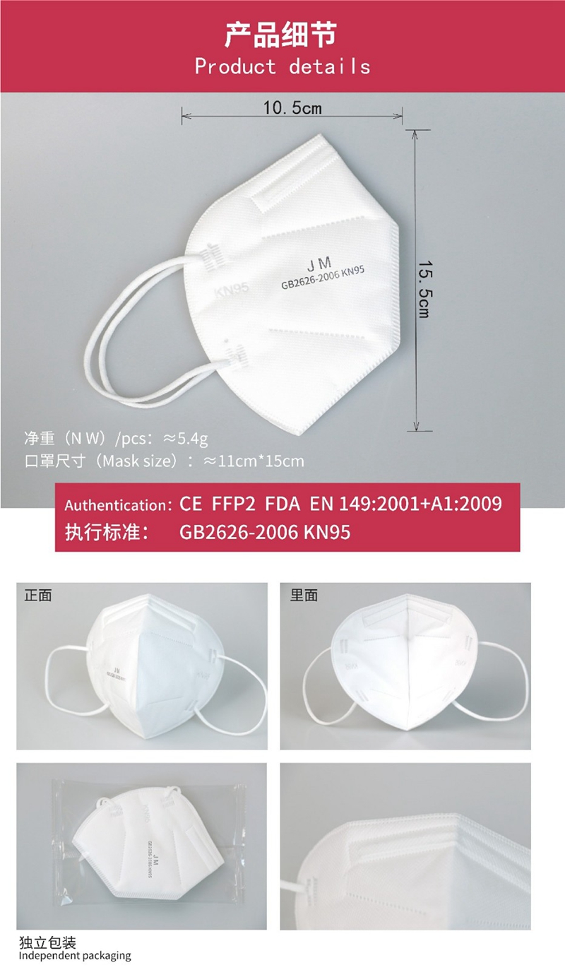 Head-mounted KN95 protective mask