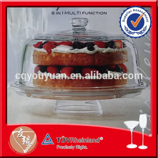 Clear Carnival Glass Bowl for Bread/Cake/Cheese