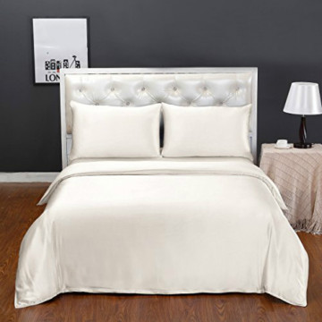 3Pcs Luxury 100% Silk Comforter Cover and Pillowcases