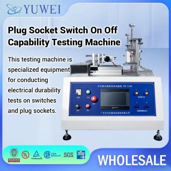IEC60884 IEC60669 Plug Socket Switch On Off Capability Durability Testing Machine