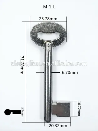 High Quality Zinc Door Keys M-1-L