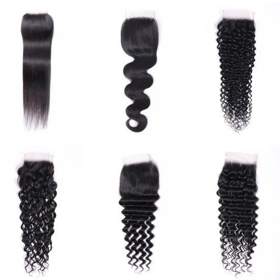 Wholesale Human Hair Ear To Ear Lace Closure,5X5 6X6 7X7 Lace Closure,Free Middle 3 Way Part Swiss Lace Front Closure