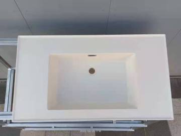 Hotel Concrete Rectangular Cabinet Cement Bathroom Sink