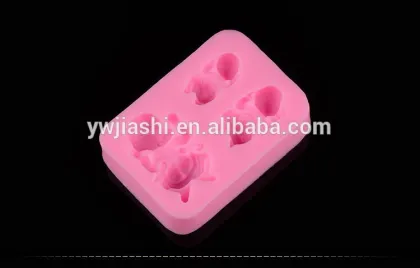 Lively baby is playing fondant mold cake