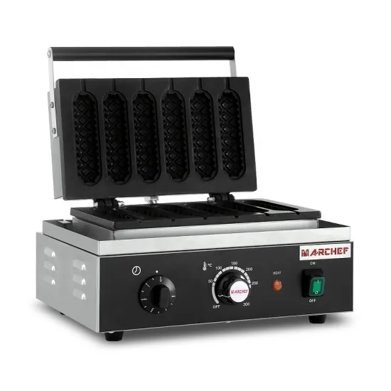 CE Commercial Snack Machines 1500W French Corn Hot Dog Waffle Stick Maker