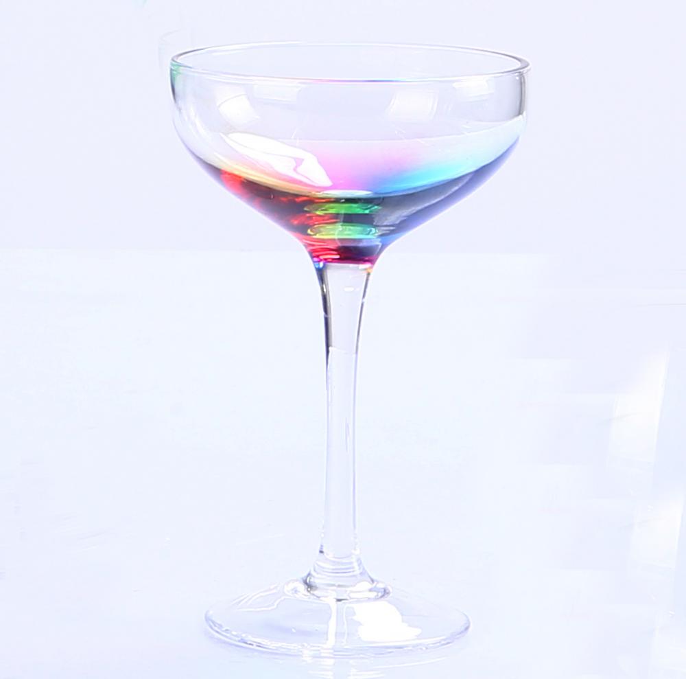 Br 9128 4rainbow Color Coupe Champagne Glasses