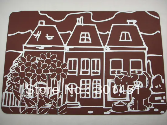 HOUSE PRINGTING SILICONE PLACEMAT/HEAT RESISTANT