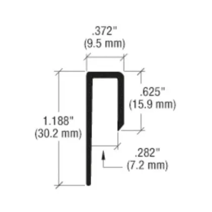 Deep Nose Aluminum Top J-Channel