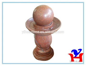 Red Granite Garden Water Fountain Ball