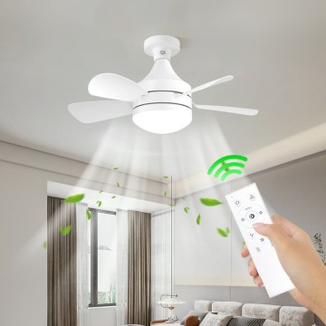 Modern Living Room Decoration 18 Inch Remote Control Mute LED Ceiling Fan Lamp for Bedroom