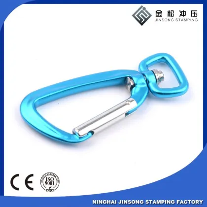 high quality silver circle snap hook round carabiner