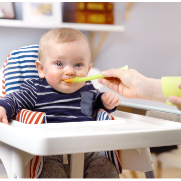 Cuchara de alimentación de punta suave de silicona 100%