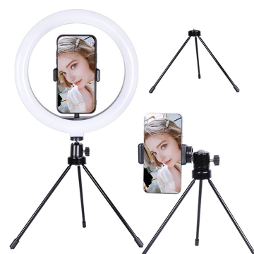 Desktop Mini Metal tripod Stand with phone clip