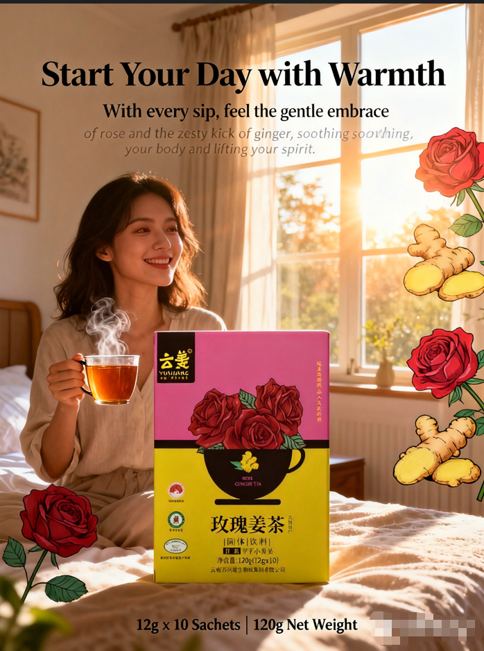 Yellow Box Rose Ginger Tea