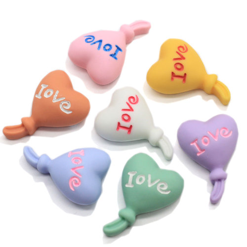 Kolorowe Flatback Resin Heart Charms Balloon Shape Jewelry Beads Fit Spinki do włosów Ozdoby Ozdoby do telefonu