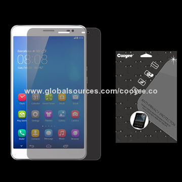New Spy Privacy Screen Protector for Huawei Mediapad X1, New Packaging, Harmless to Eyes, OEM/ODM