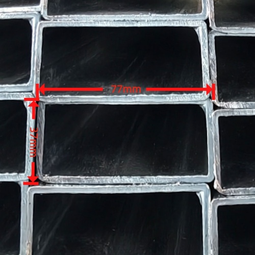 Verzinktes Vierkantrohr 37*77*0,9 mm
