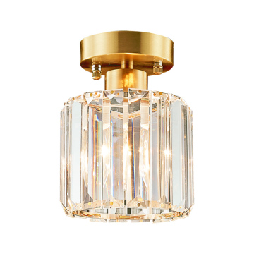 Crystal Iron Craft LED Ceiling Lamp - Water Bottle Shape Decorative Lighting