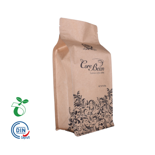 BiodeGradabble Coffee Kraft Sacos de papel com bolsa de embalagem por atacado de válvulas