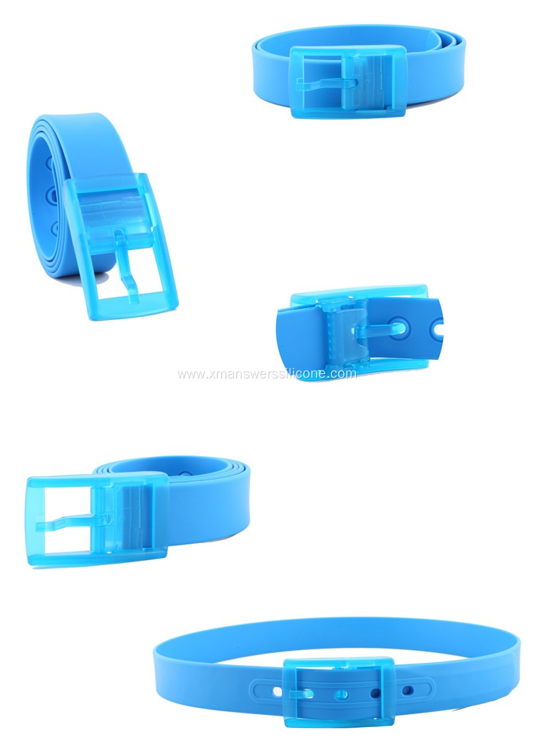 Custom adjustable rubber belt men fashion belts