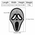 ماسک کامل Rhinestone Scream Ghost Halloween
