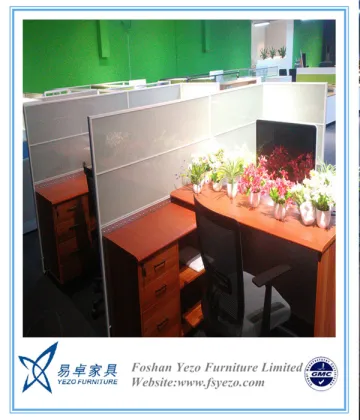 Formica fireproof board curved banding double office desk workstation modular