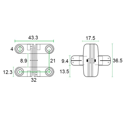 Invisible 180 Degree Concealed Hinge for Hidden Door