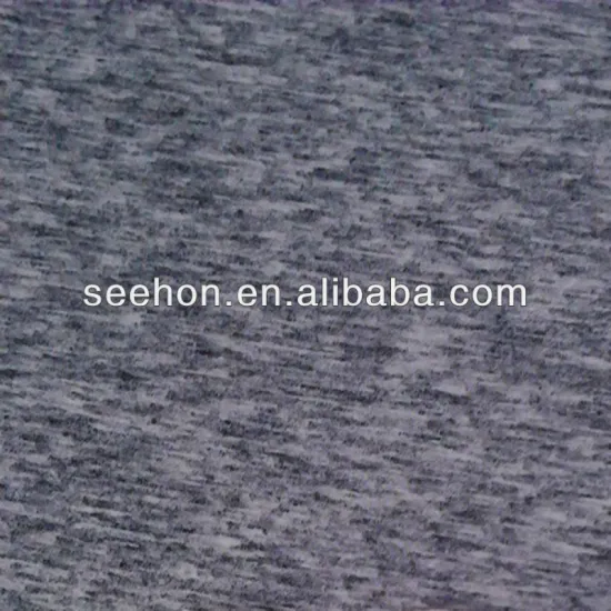 100%cotton heather grey knit fabric for T-shirt