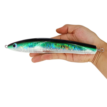 Runtoo Floating Wood Pencil Stickbait Lure for Trolling and Deep Sea Fishing