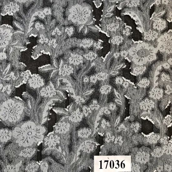 Black Ground White Flower Jacquard