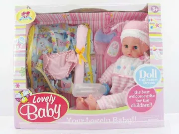 16" DOLL  WITH BACKPACK