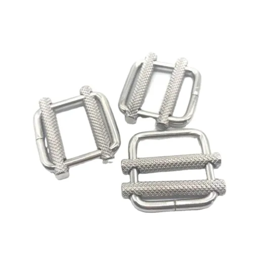 Tri-Glide Slider Buckle Metal Adjustable Strap Buckle for Bags and Handbag Accessories