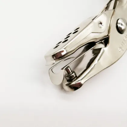 6mm Mini Round Hole Paper Punch - Metal Silver Ticket Punch Hand Plier for Office