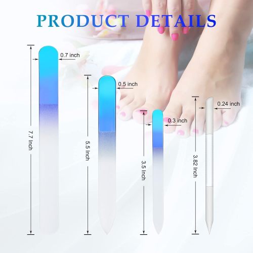4 Pcs Glass Nail File Set