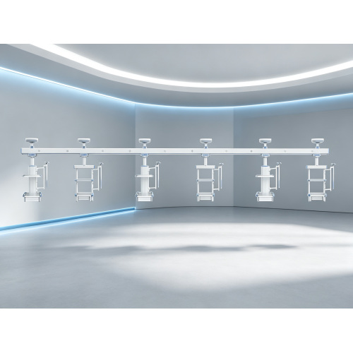 ICU Beam‑Type Combined Ceiling Pendant Bridge For 5 Beds, Integrated Gas Power Network Terminal, Anti‑Drift Brake Medical Tower