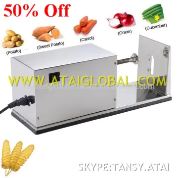Electric potato chips machine tornado potato chip slicer