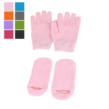 1 set Reusable SPA Gel Socks & gloves Moisturizing whitening exfoliating velvet smooth beauty hand foot care silicone socks