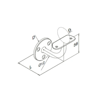 Soporte de montaje de pared de acero inoxidable