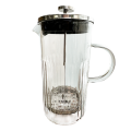 BOROSILICATE GLASS WITH STRIPE LINES FRENCH PRESS COFFEE MAKER
