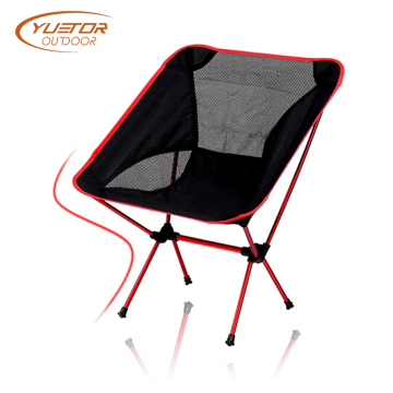 Ultralight Aluminum Frame Folding Red Color Camping Chair