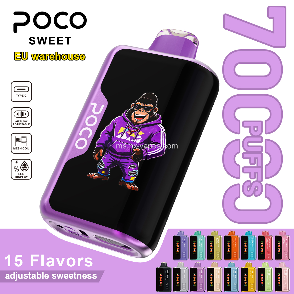 vape sedutan Poco sweet 70k asli